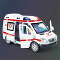 1:32 mini carro ambulância caminhão de bombeiros modelo policial som e luz