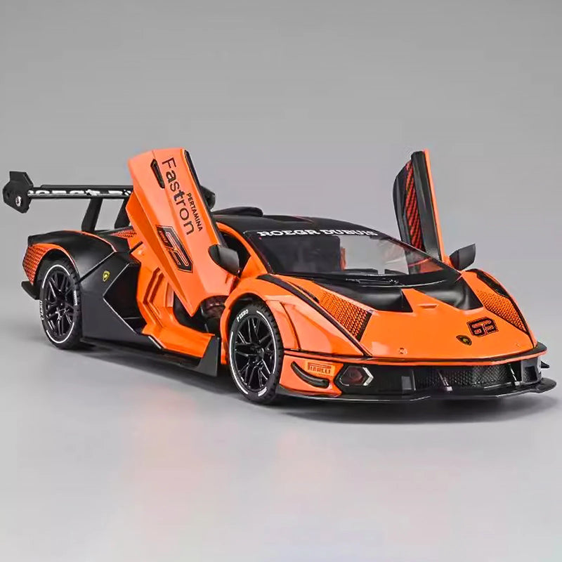 Modelo de Carro Diecast Lamborghini SCV12 em Escala 1:24