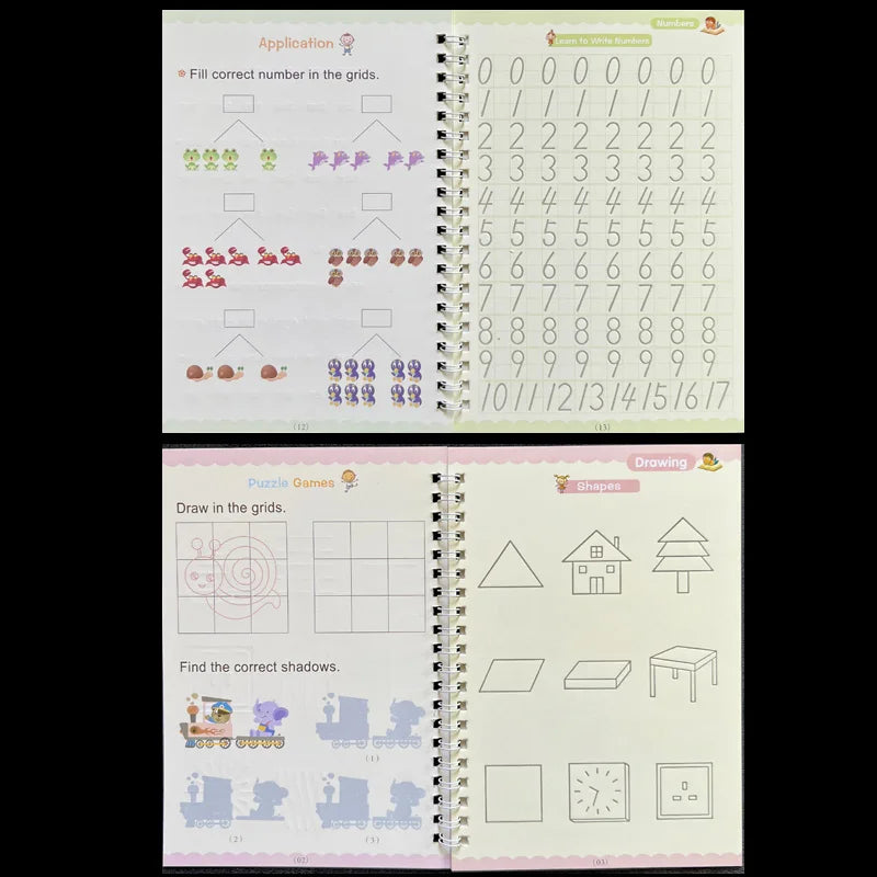 Caderno de Caligrafia Infantil reutilizável