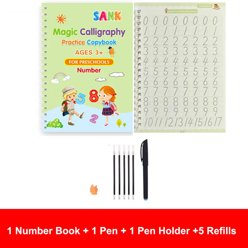 Caderno de Caligrafia Infantil reutilizável