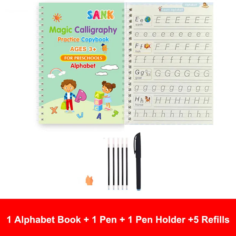 Caderno de Caligrafia Infantil reutilizável