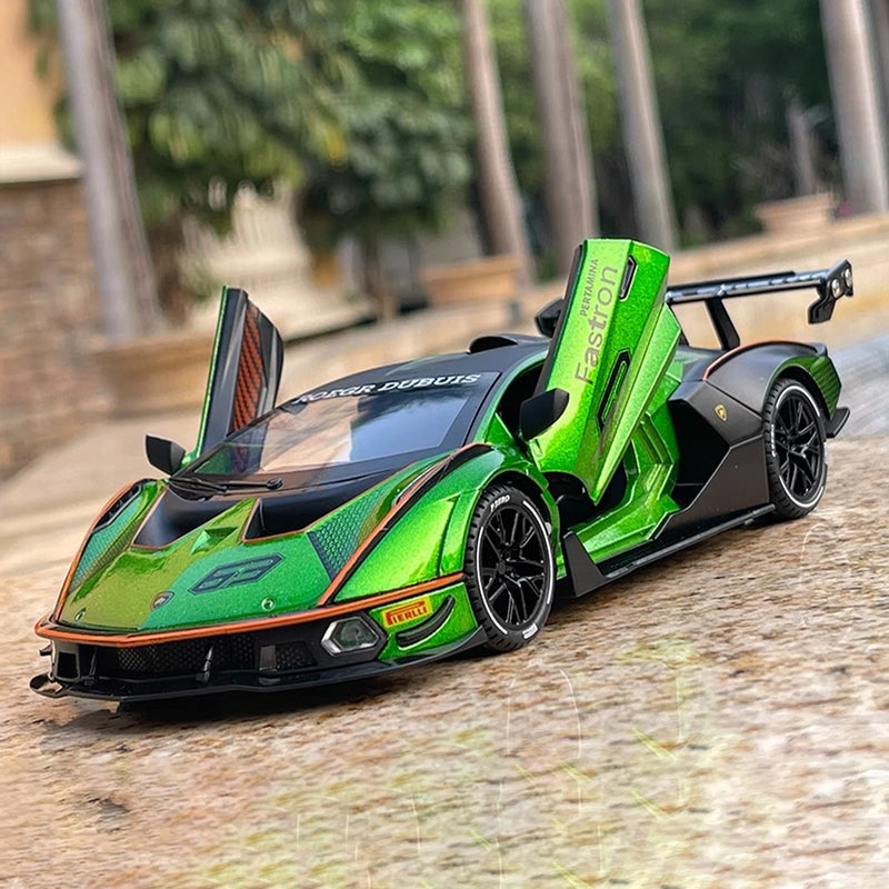 Modelo de Carro Diecast Lamborghini SCV12 em Escala 1:24