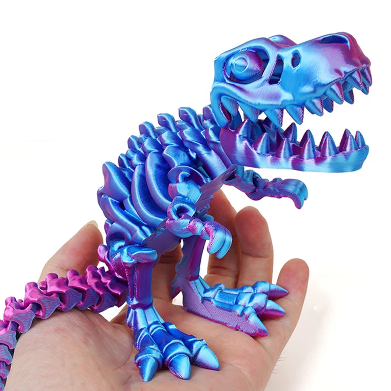 Conjunto de Dinossauro Impresso em 3D Artesanato Modelo Decoração Brinquedo